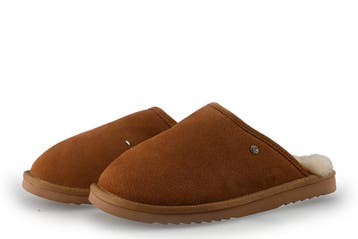 Warmbat Australia Pantoffels in maat 45 Cognac, Overige kleuren, Verzenden, Zo goed als nieuw, Pantoffels of Sloffen