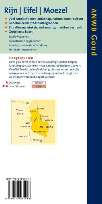 Rijn, Eiffel, Moezel / ANWB goud 9789018034061 Wim Danse, Boeken, Reisgidsen, Verzenden, Zo goed als nieuw, Wim Danse