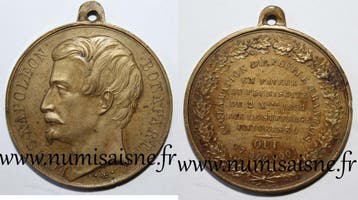 1851 France Frankreich Medaille Praesident Louis Napoléon.., Postzegels en Munten, Penningen en Medailles, Verzenden
