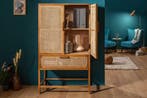 Massief dressoir BAMBOO LOUNGE 140cm mangohout bamboe met, Ophalen of Verzenden, Nieuw