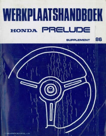 1986 Honda Prelude Werkplaatshandboek Supplement, Auto diversen, Verzenden