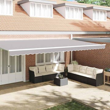 vidaXL Vervangende markies volant Lichtgrijs 580 x 20 cm, Verzenden, Nieuw