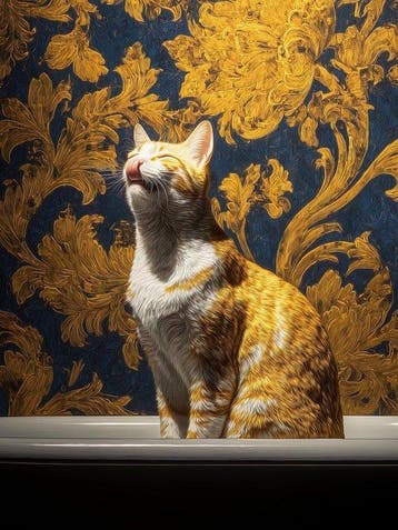 Yamila - El Gato en el Trono de Oro y Azul