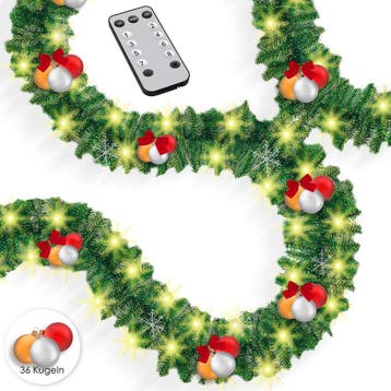 Guirlande met verlichting - Kerstslinger - Kerstversiering -, Huis en Inrichting, Verzenden, Zo goed als nieuw