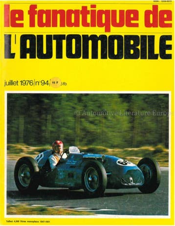 1976 LE FANATIQUE DE LAUTOMOBILE MAGAZINE 94 FRANS, Nieuw, Author