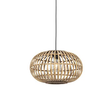 Oosterse hanglamp bamboe 44 cm - Amira, Verzenden, Nieuw, Japandi