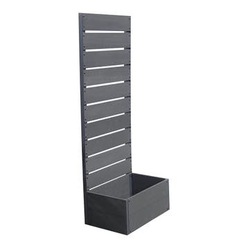 Plantenbak met tuinscherm Heerde HKC 150x56x38 cm grijs [en., Verzenden, Nieuw
