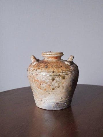 Vaas - Porselein - Japan - Iga Ware twee-handvat kruik