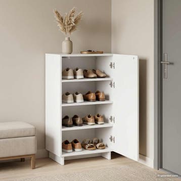 vidaXL Schoenenkast 48 x 38 x 87,5 cm Bewerkt hout Hoogglans, Verzenden, Nieuw