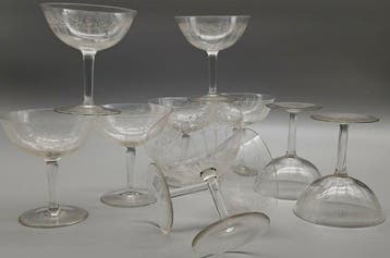 H.C. FRY - Drinkservies (10) - Kristal