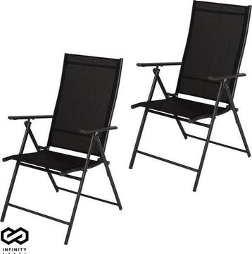 2dekans | Infinity Goods Tuinstoel - 2 Stuks - 7 Verstelbare, Ophalen of Verzenden, Zo goed als nieuw