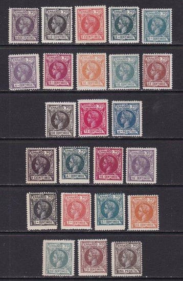 Fernando Poo 1903/1905 - Alfonso XIII - Onvolledige series -, Gestempeld