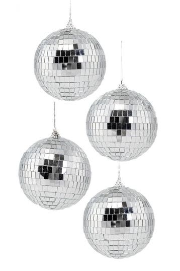 4x Discobal Ø 10 cm Klein Discobol Spiegelbol Glitterbol Gli, Hobby en Vrije tijd, Ophalen of Verzenden, Nieuw, Feestartikel, Carnaval