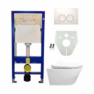 Geberit UP 100 Vesta wc+ Flatline zitt.+ Delta 21 wit, Ophalen of Verzenden, Nieuw