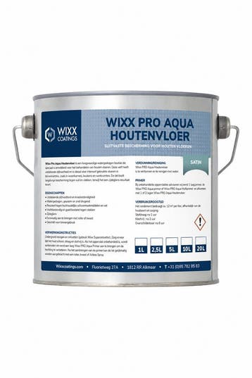 Wixx PRO Aqua Houtenvloer Satin RAL 7016 | Antracietgrijs 1L, Verzenden, Nieuw, Verf, Grijs