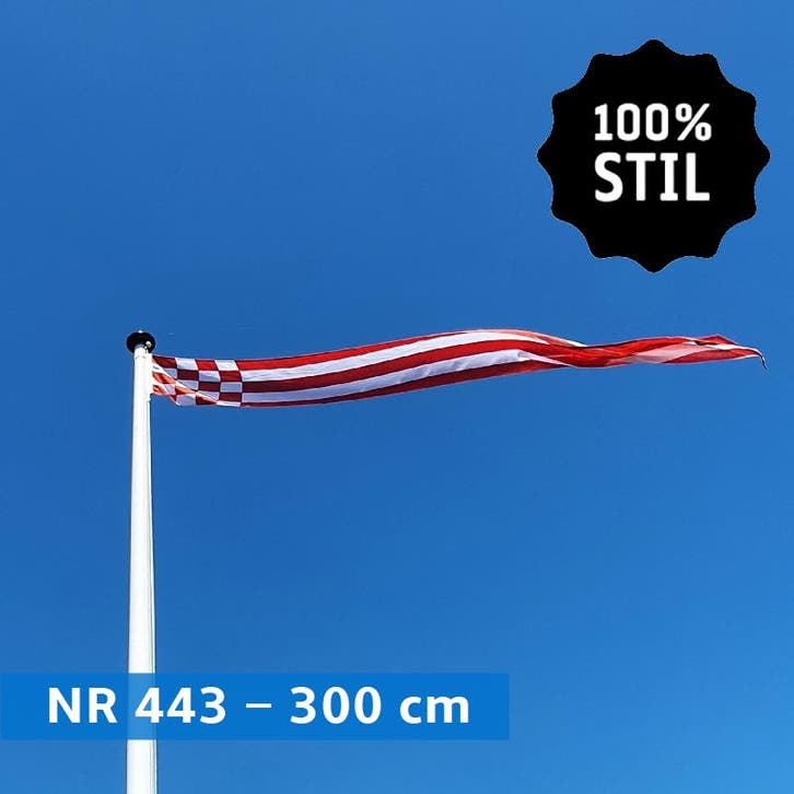 NR 443: Wimpel Noord Brabant 100% stil-300cm (zonder stokje, Diversen, Vlaggen en Wimpels, Nieuw