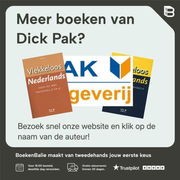Vlekkeloos Nederlands Basisoefeningen spelling, stijl en, Boeken, Verzenden, Zo goed als nieuw, Dick Pak