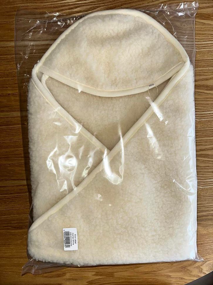 Kico Label - Merino wol - Maxi-Cosi wikkeldeken - Naturel, Kinderen en Baby's, Autostoeltjes, Nieuw, Verzenden