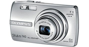 Olympus Stylus 740 Digitale Compact Camera - Zilver, Verzenden, Zo goed als nieuw