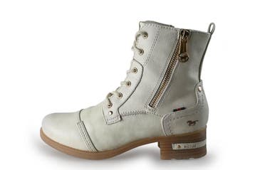 Mustang Veterboots in maat 36 Wit, Verzenden, Wit, Overige typen, Zo goed als nieuw