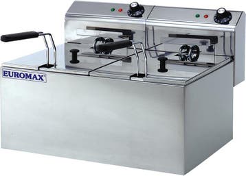 Euromax Professionele horeca friteuse dubbel 8 liter. Geschi, Verzenden, Nieuw in verpakking