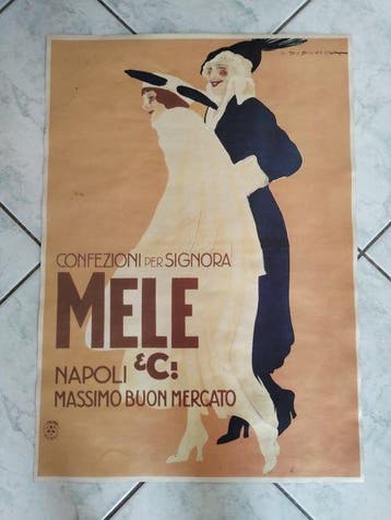 Marcello Dudovich - Confezioni per Signora Mele Napoli -, Antiek en Kunst