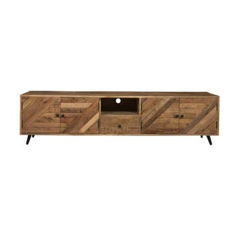 Tv-meubel Mangohout Fiona 200 cm, Verzenden, Nieuw, Overige houtsoorten, Industriële meubels