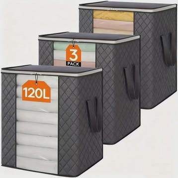 3x XL Opbergzakken 120L voor Kleding & Dekbedden - Opvouwbaa, Verzenden, Nieuw