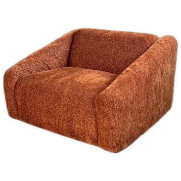 Terracotta Fauteuil, Huis en Inrichting, 75 tot 100 cm, Ophalen of Verzenden, Zo goed als nieuw, 100 tot 125 cm