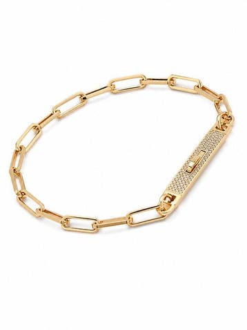 Schakelarmband - 14 karaat Roségoud - 0.11ct. tw. Diamant