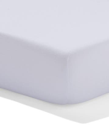 HEMA Topper hoeslaken 90x200cm hotel katoen percal wit, Verzenden, Nieuw, Wit