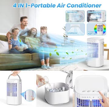 Draagbare Mini Airco en Luchtkoeler 900ml - Mobiele airco, Verzenden, Nieuw