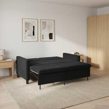 vidaXL Slaapbank Zwart Stof, Verzenden, Nieuw, Stof, Minder dan 150 cm