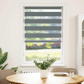 vidaXL Zebra rolgordijn 70x150 cm stofbreedte 65,9 cm, Verzenden, Nieuw, Grijs