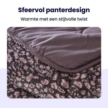 2dekans | Soulsnooze Teddy Dekbed Panter Antraciet 240×220 -, Ophalen of Verzenden, Zo goed als nieuw