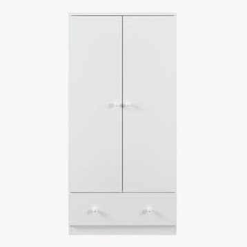 Kinderkast Beldinupp met lade 123x60x40 cm wit [en.casa], Verzenden, Nieuw