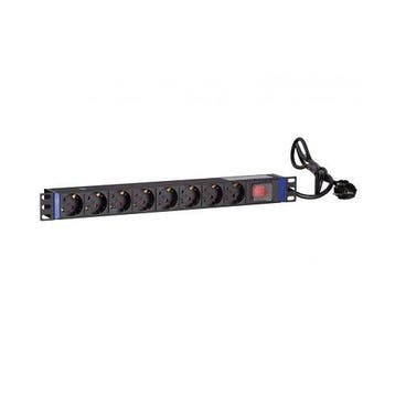 19 inch 8 voudige stekkerdoos met schakelaar, Ophalen of Verzenden, Nieuw