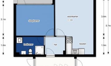 Te Huur 2 Kamer Appartement Rümkelaan In Utrecht, Utrecht-stad, Direct bij eigenaar, Appartement, Utrecht
