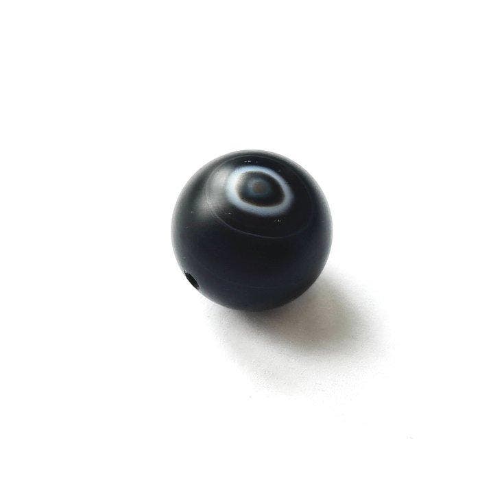 Oud-Tibetaans Gestreepte agaat Ball Bead Talisman met, Antiek en Kunst, Antiek | Overige Antiek