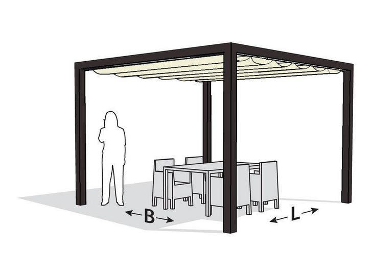 Nesling aluminium pergola optiva coolfit 402 x 402 gebroken, Tuin en Terras, Schaduwdoeken, Nieuw
