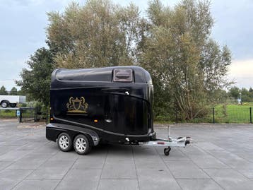 Humbaur paardentrailer 2-paards met alu bodem en zadelkamer, Ophalen, Gebruikt, Polyester, 2-paards trailer