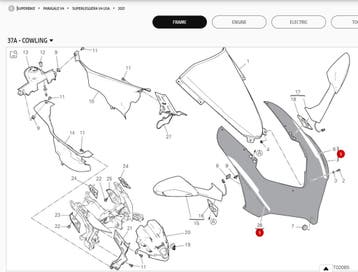Ducati COWLING - 48114281BA Superbike, Nieuw