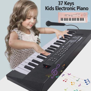 37 Toetsen Kinder Keyboard met Microfoon - Oplaadbaar Muziek, Verzenden, Nieuw