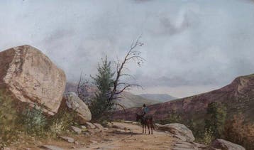 Stanislas Pons (1835-1894) - Paysage au muletier