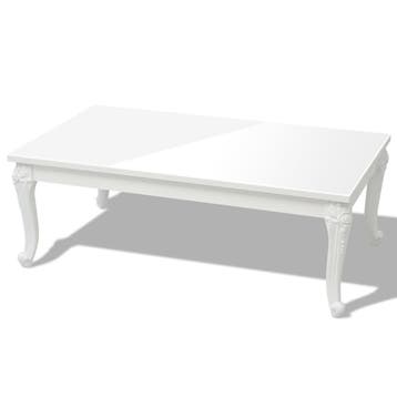 Witte Salontafel Klassiek | 47% Korting, Overige materialen, 100 tot 150 cm, Zo goed als nieuw, Modern