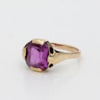 Ring - 14 karaat Geel goud - 3.25ct. tw. Robijn, Nieuw