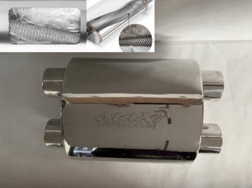 MAX Ultra Straight Flo Performance polished rvs uitlaat, Ophalen of Verzenden, Nieuw