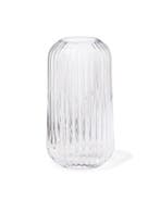 HEMA Vaas voor geurstokjes 5.5x11cm glas ribbel transparant, Verzenden, Nieuw
