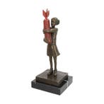 Beeldje - Rocket girl - Brons, Marmer