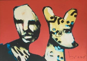 Herman Brood (1946-2001) - Man met hond